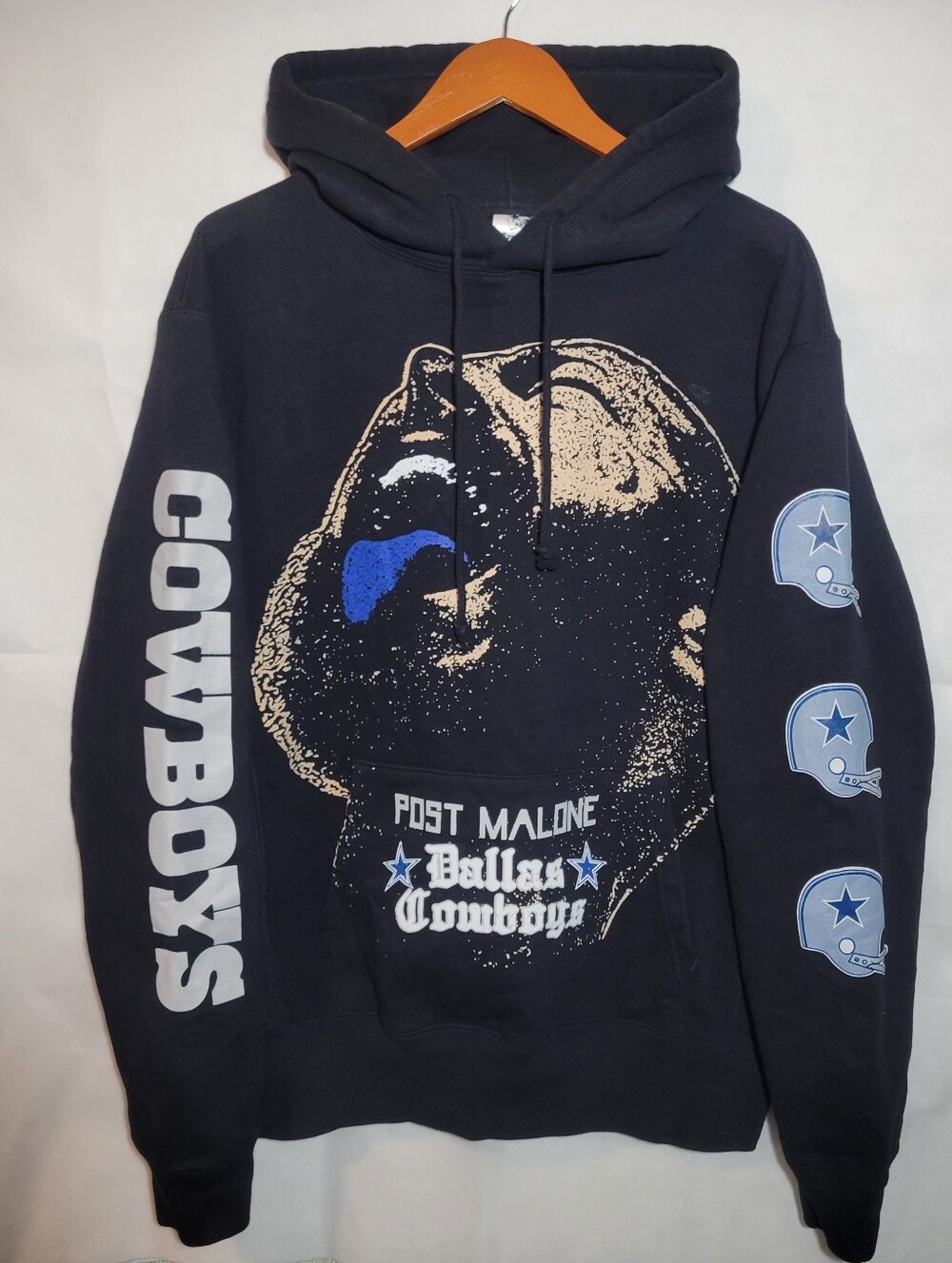 Post Malone Dallas Cowboys Hoodie Authentic NTWRK Large Rare Limited Edition